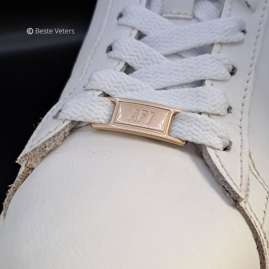 Air Force 1 gespen Mat Goud