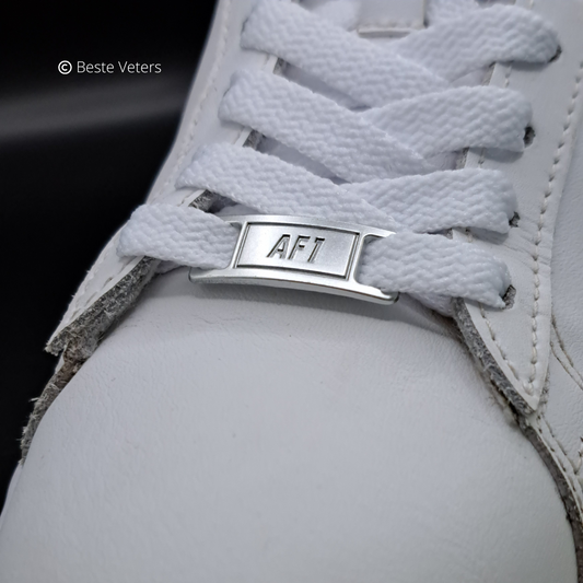 Air Force 1 gespen Mat Zilver