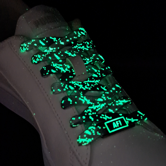 Lichtgevende Veters en Gespen Combi Lichtgrijs en Grijs 120cm