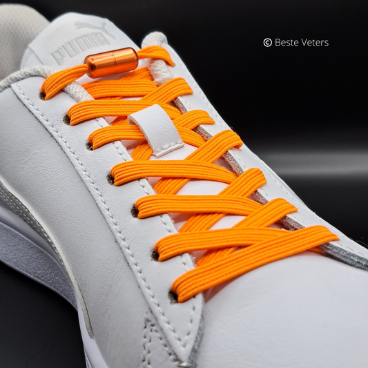 Elastische schoenveters met draaisluiting - Oranje