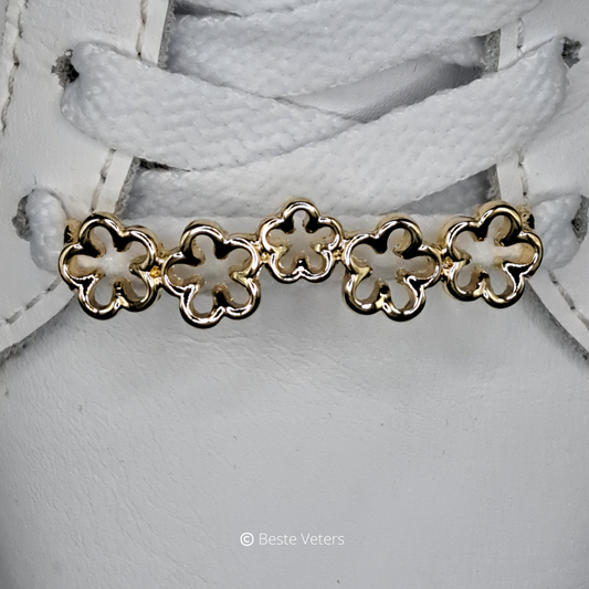 Luxe schoenveters gespen met bloemen