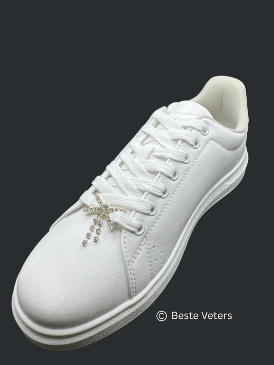 Kristallen strik charm voor sneakers