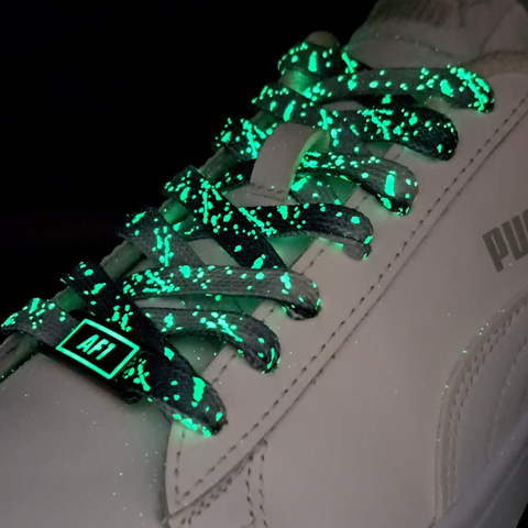 Lichtgevende Veters en Gespen Combi Lichtgrijs en Grijs 120cm