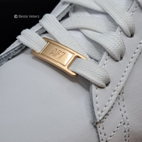 Air Force 1 gespen Mat Goud