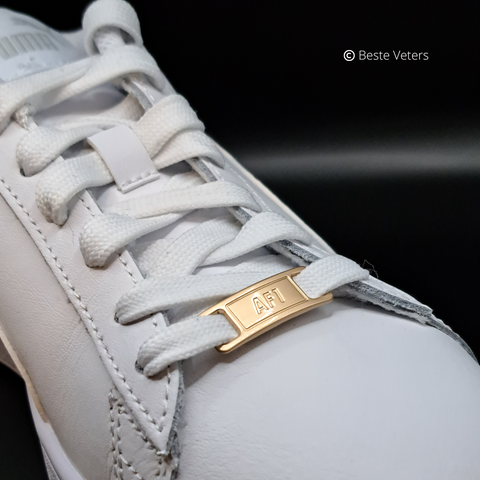 Air Force 1 gespen Mat Goud