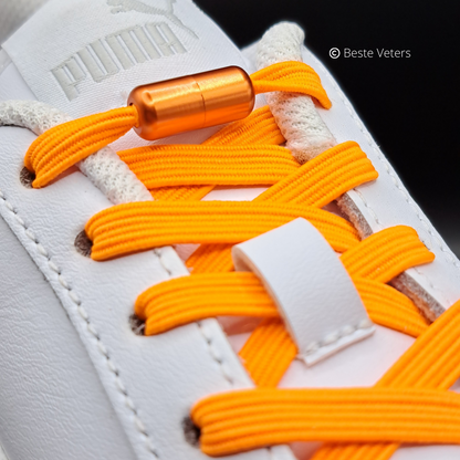 Elastische schoenveters met draaisluiting - Oranje