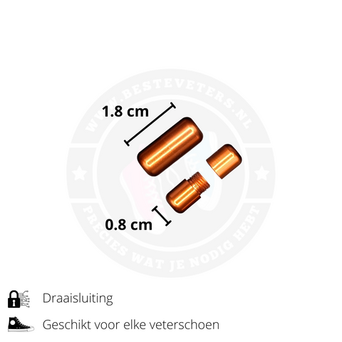 Elastische schoenveters met draaisluiting - Oranje