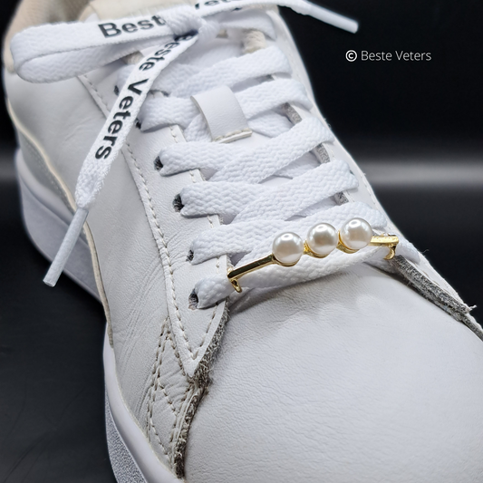 Luxe schoenveters gespen met 3 parels