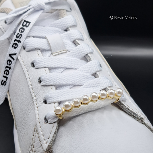 Luxe schoenveters gespen met 8 parels