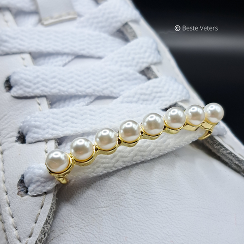 Luxe schoenveters gespen met 8 parels