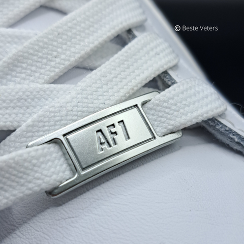 Air Force 1 gespen Mat Zilver