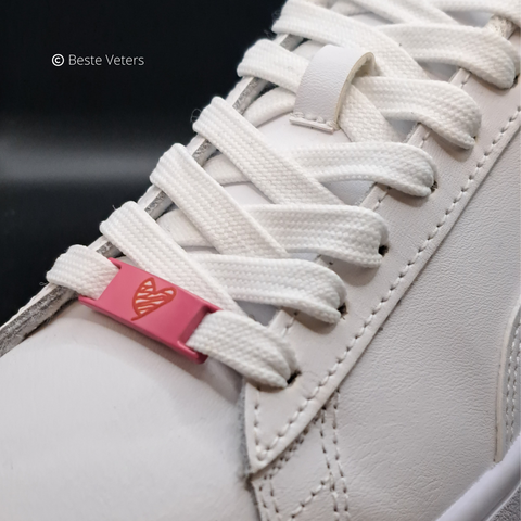 Roze veter gesp met hartje