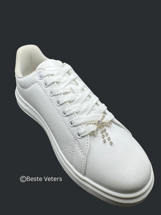 Kristallen strik charm voor sneakers